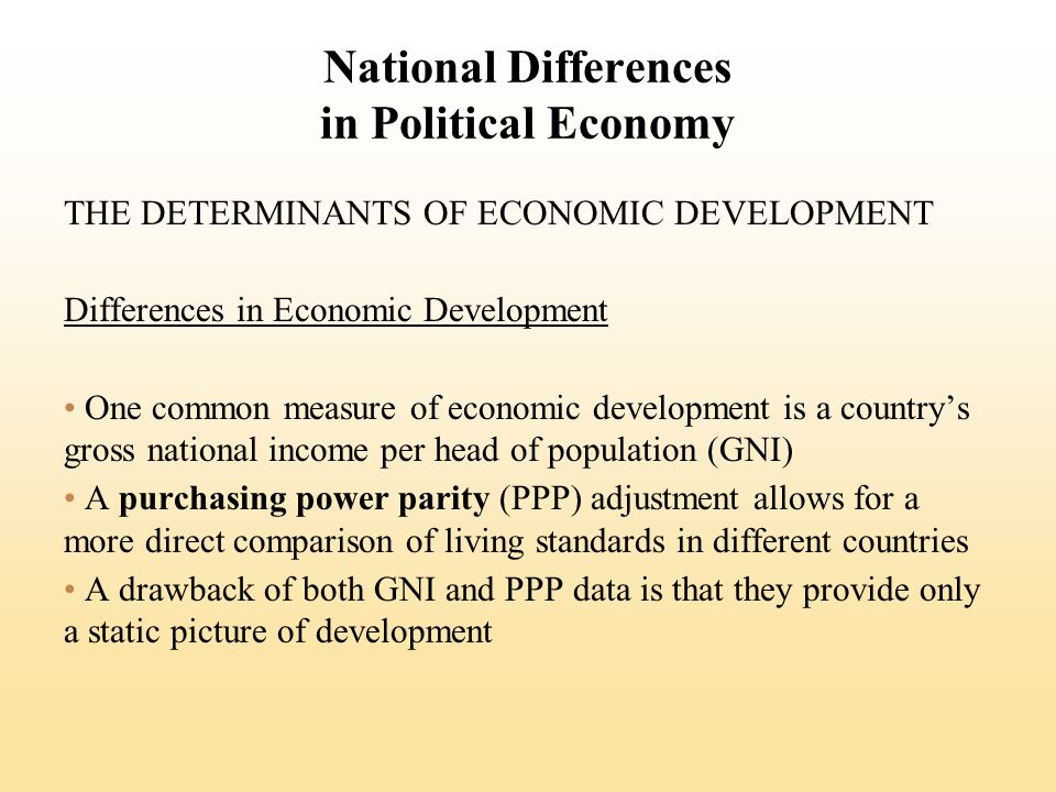 National differences in political legal and
